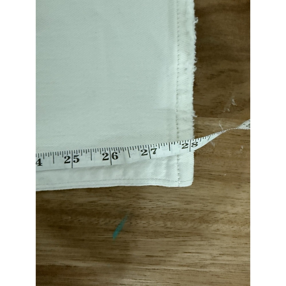 Levi's Ribcage Straight Ankle White Jeans Levis Size 30x29 NWT Flaw See Pics - Picture 13 of 13